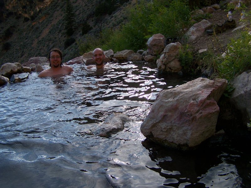 Us in the hot spring (not au naturel)