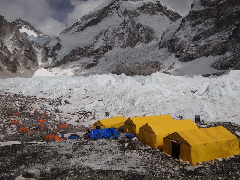 A camp at the Everest BC