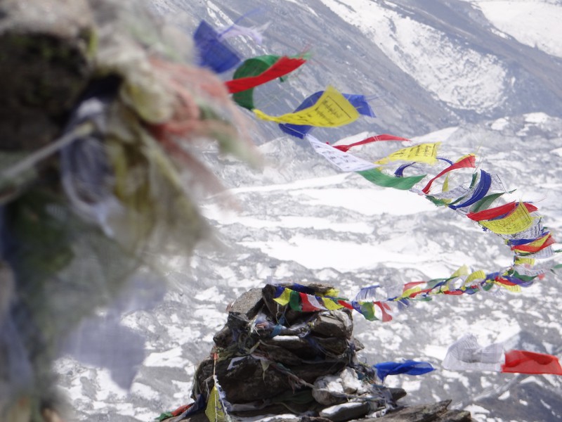 Prayer flags in the wind