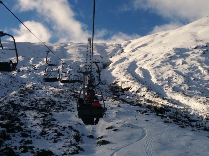 Looking up the Access chairlift