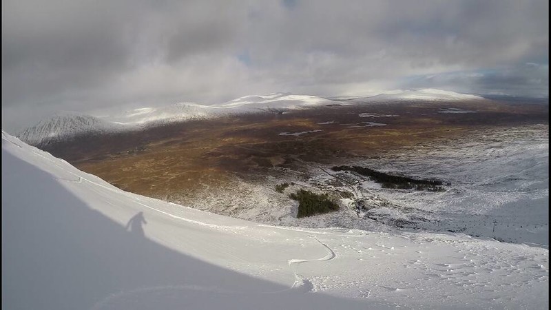 View down to carpark from Creag Dubh (black route)