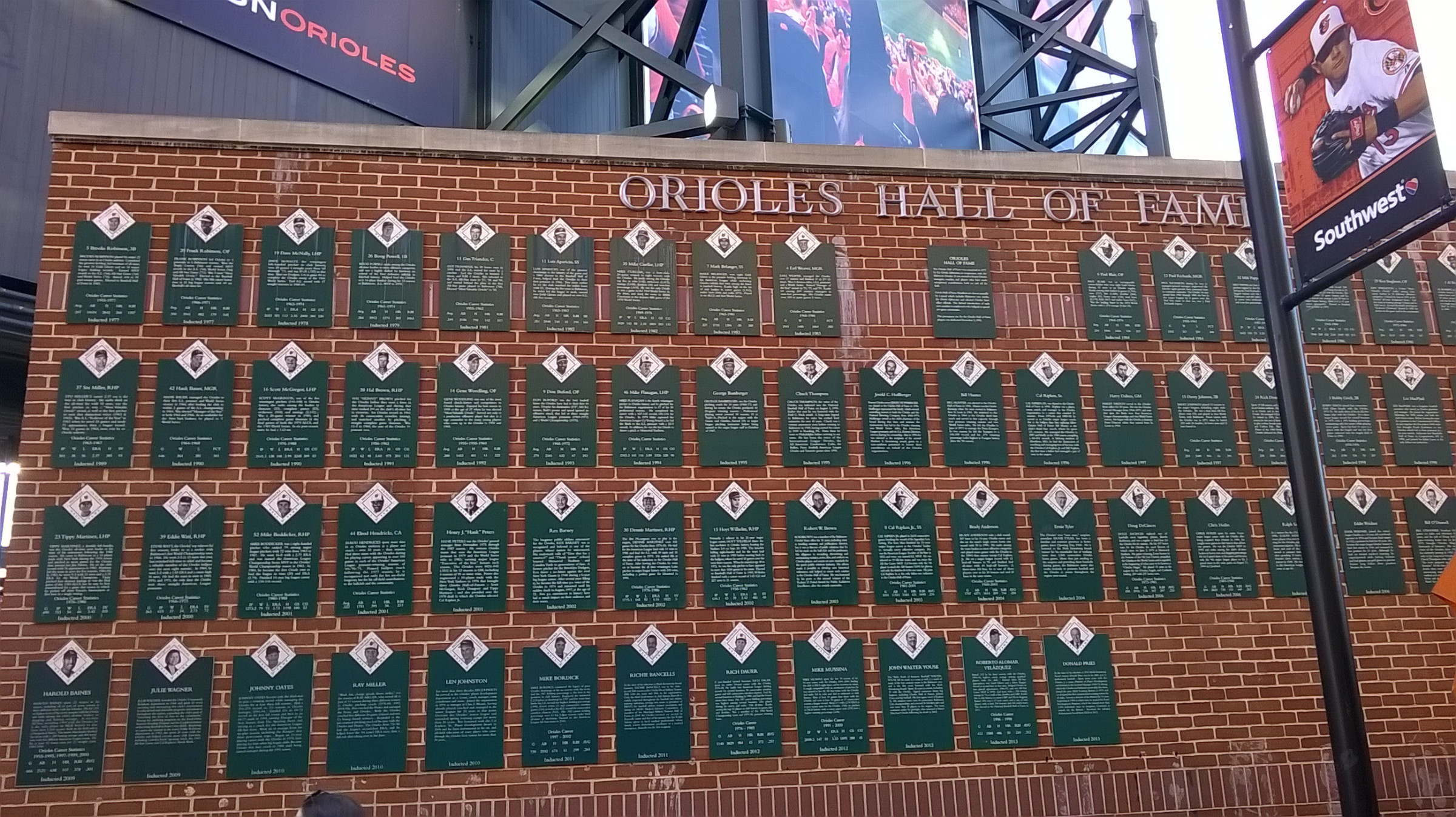 Orioles Hall of Fame Photo