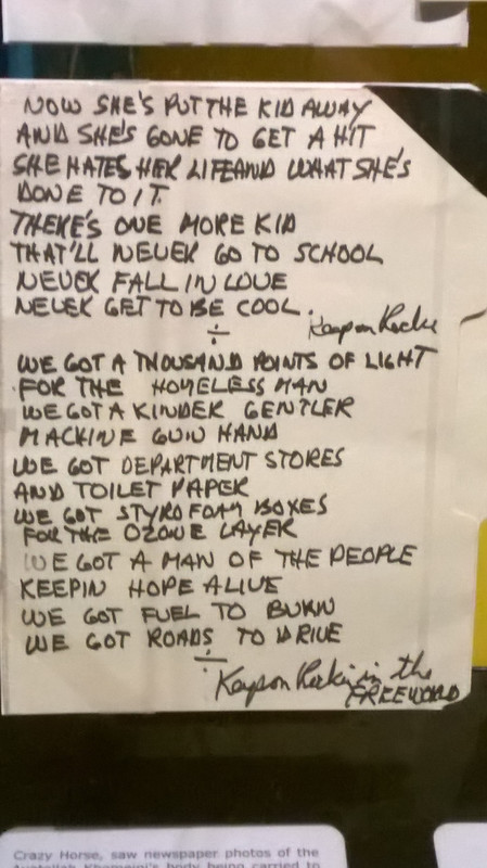 Neil Young's Handwritten Lyrics