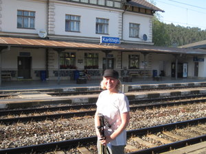 Waiting for the train back to Prague