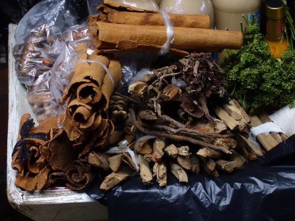 Spices and cooking ingredients in the St. Lucian Market