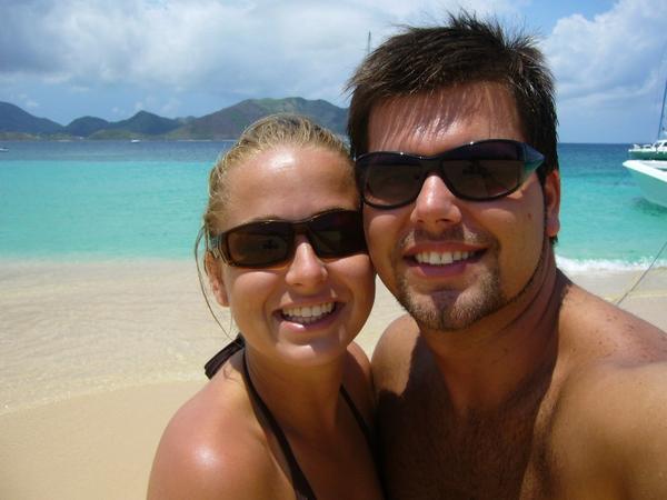 Catherine and I in St. Maarten, Turtle Bay.