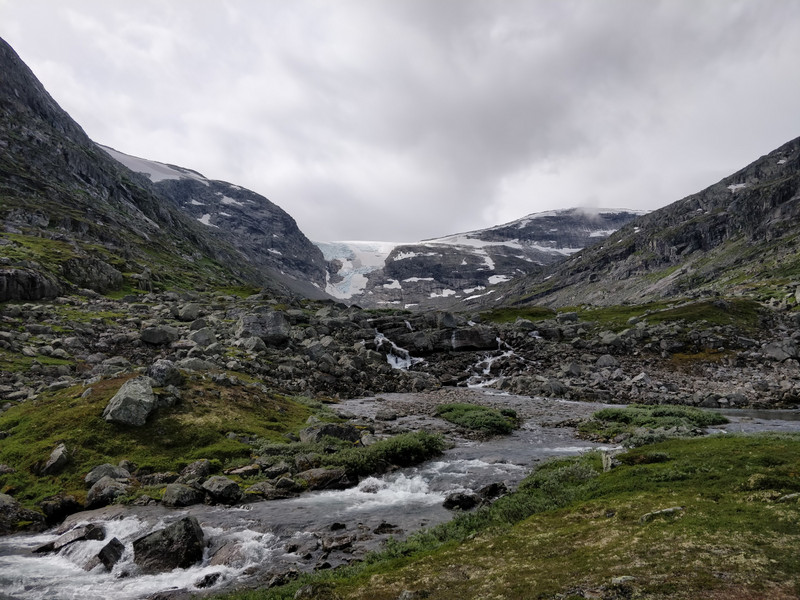Greinbreen glacier in the Sprangdalen valley