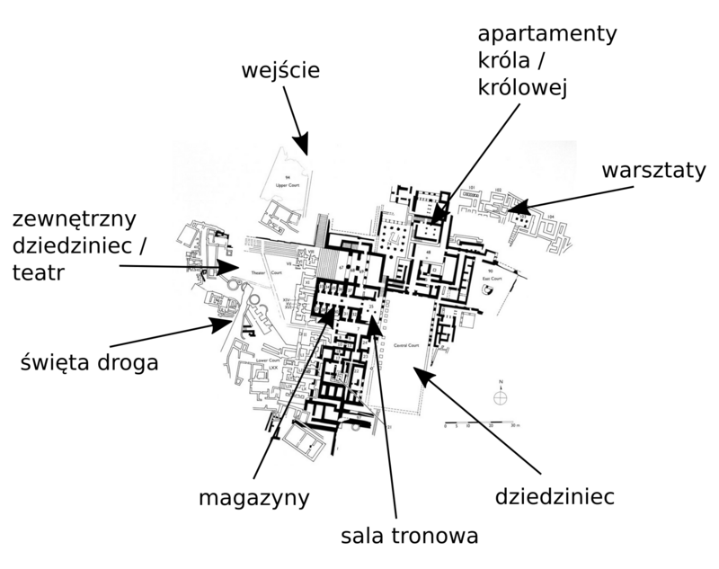 Plan pałacu w Fajstos
