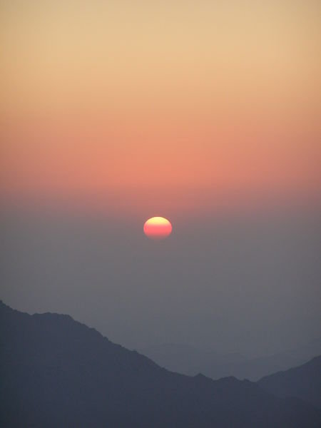 Sunrise from the top of Mt Sinai