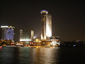 View from the Nile during night cruise