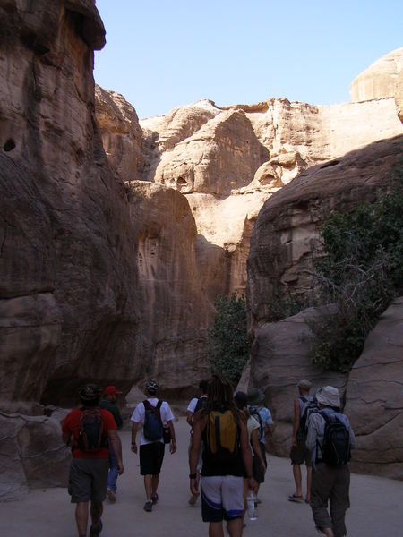 Walking down into Petra