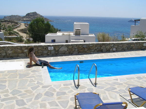 Where we spent a lot of our time in Mykonos...