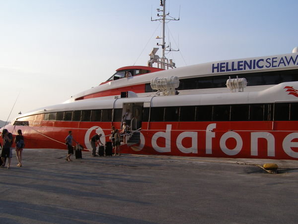 Our fast ferry to Santorini