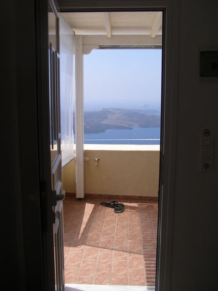 View through our door on Santorini