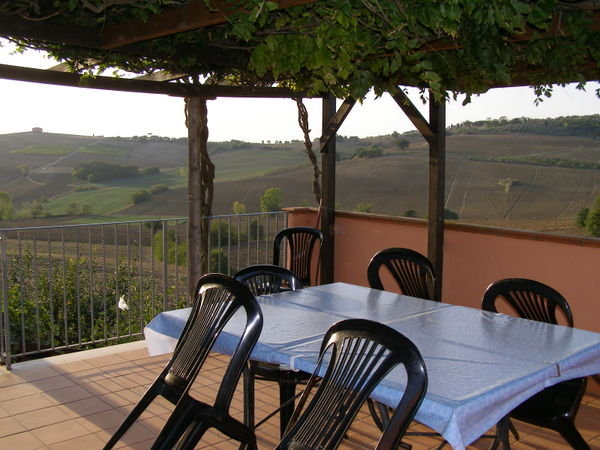 View from the deck of our Tuscan villa
