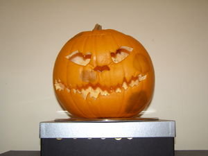Robbie's evil pumpkin!