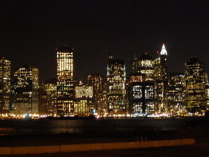 Lower Manhattan Skyline at night