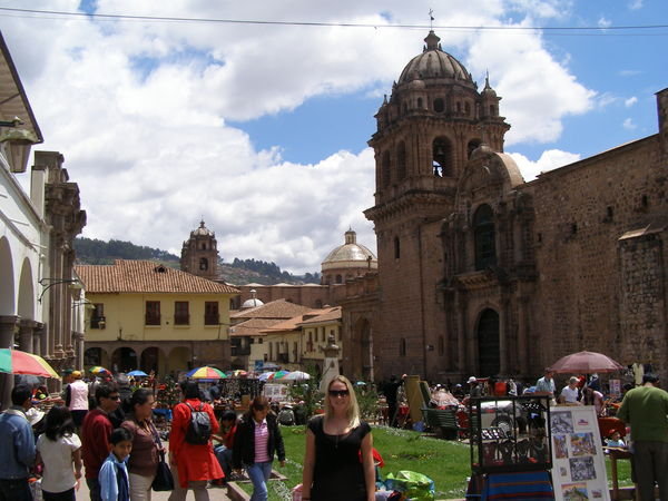 Kristi in Cuzco, near Saturday markets