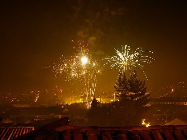 NewYear's Fireworks over Cuzco