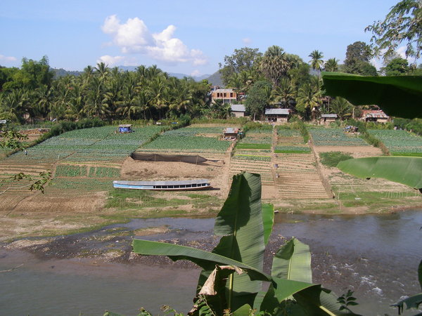 The rural views along the river Nam Khan