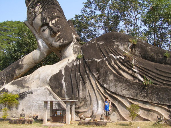 The largest reclining Buddha in Laos