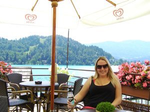 A few drinks by Lake Bled