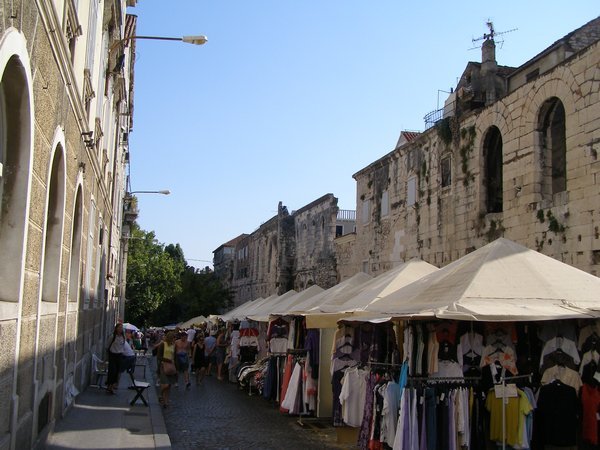Markets in the old palace in Split