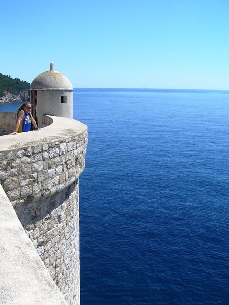 Martin walking the city walls of Dubrovnik