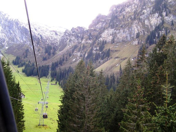 First gondola up Mt Titlis