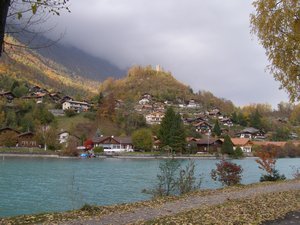 Walking the riverside in Interlaken