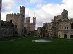 The area where Prince Charlie acepted his title as Prince of Wales in Caernarfon