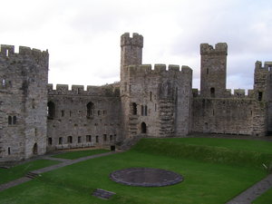 The interior grounds of Caernarfon Castle