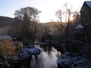 The view from the bridge at Betws-y-coed