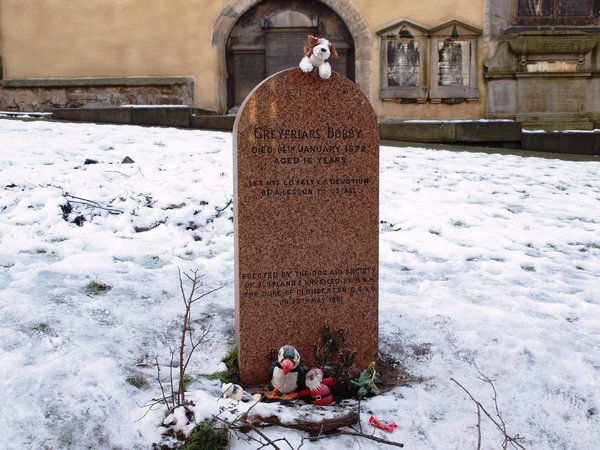 Greyfriars Bobby's famous grave