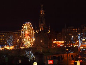 Festival lights, Hogmanay in Edinburgh