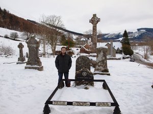 Martin at Rob Roy and family's grave