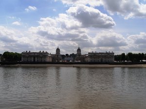 Greenwich hospital from the Isle of Dogs, Jun 09
