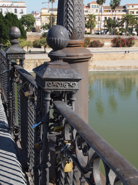 Lover's Locks on Puente de Isabel II