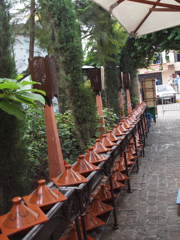 Tagines lined up in Casablanca