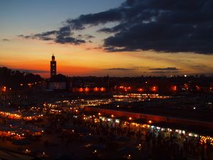Great views from the roof terrace in Marrakech
