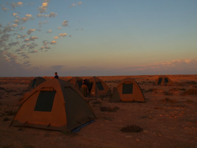 Camping in the desert, southern Morocco