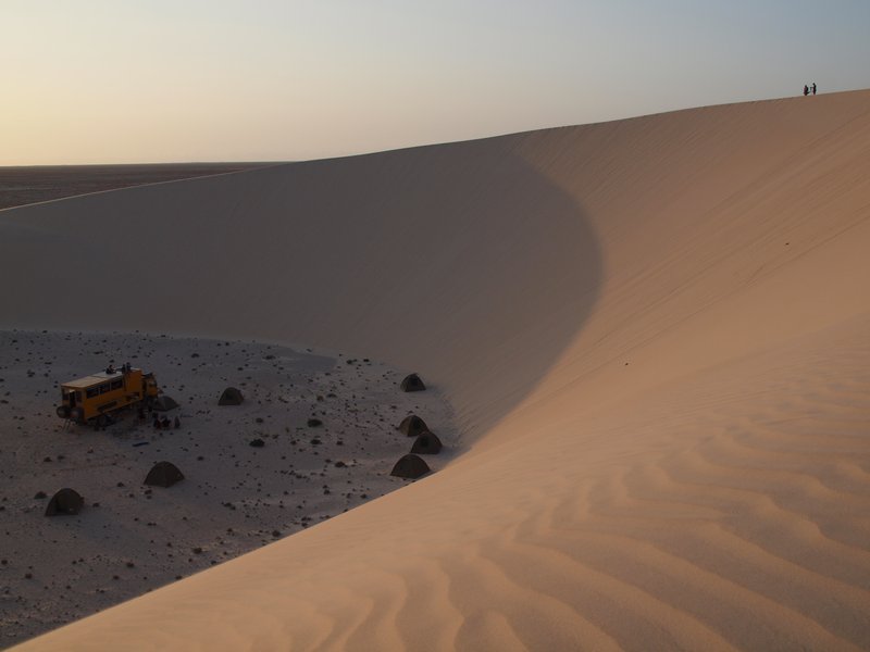 Camping out in the Saharan desert