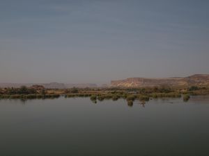 Crossing a river in Mali
