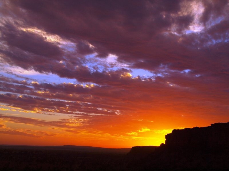 Stunning sunset in the Dogon Country