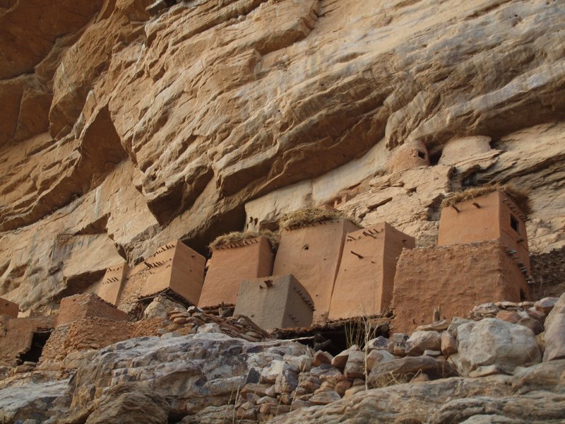 The old homes in the cliff at Teli