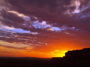 Stunning sunset in the Dogon Country