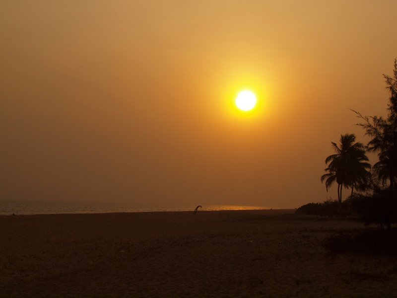 Sunset, beach at Ouidah