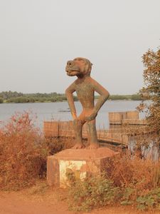 Crazy statues on the Slave Route walk in Ouidah