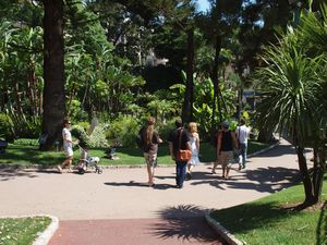 Strolling through gardens in Monaco