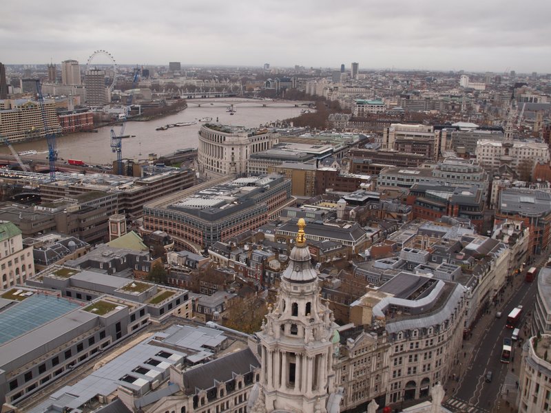 Views over London, a grey day at St Pauls